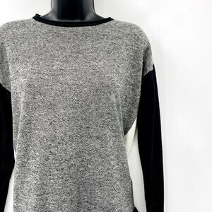 Smartwool Gray Black Colorblock Merino Wool Sweater